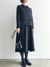 画像をギャラリービューアに読み込む, Anne number of OMEKASHI ウールトロピカルVネックフレアドレス SARAHWEAR C71014/shfy