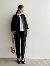 画像をギャラリービューアに読み込む, Anne number of OMEKASHI Wクロス1タックストレートパンツ TRAVAIL MANUEL TM5015/shfy