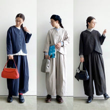 Load images into the gallery viewer,Anne number of OMEKASHI Spima Cotton Tencel Pants tumugu TB19434