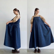 画像をギャラリービューアに読み込む, CAERULA デニムエプロンワンピース 20SS-006/shfy