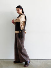 画像をギャラリービューアに読み込む, mao made ツィードライクチェックパンツ 『甘やかしてくれるパンツ』041301/shfy