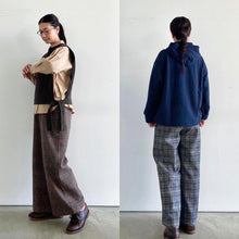 画像をギャラリービューアに読み込む, mao made ツィードライクチェックパンツ 『甘やかしてくれるパンツ』041301/shfy