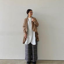 画像をギャラリービューアに読み込む, mao made ツィードライクチェックパンツ 『甘やかしてくれるパンツ』041301/shfy