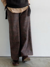 画像をギャラリービューアに読み込む, mao made ツィードライクチェックパンツ 『甘やかしてくれるパンツ』041301/shfy