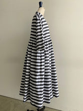 画像をギャラリービューアに読み込む, Gauze# スイッチングギャザーボーダーシャツワンピース G566/shfy