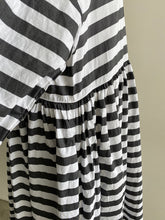 画像をギャラリービューアに読み込む, Gauze# スイッチングギャザーボーダーシャツワンピース G566/shfy