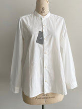 画像をギャラリービューアに読み込む, ashuhari バンドカラーAラインシャツ AS-065/shfy