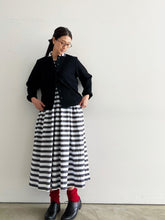 画像をギャラリービューアに読み込む, Gauze# スイッチングギャザーボーダーシャツワンピース G566/shfy