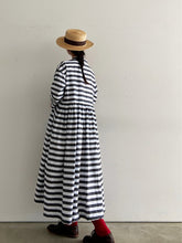 画像をギャラリービューアに読み込む, Gauze# スイッチングギャザーボーダーシャツワンピース G566/shfy