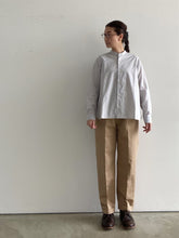 画像をギャラリービューアに読み込む, ashuhari バンドカラーAラインシャツ AS-065/shfy