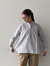 画像をギャラリービューアに読み込む, ashuhari バンドカラーAラインシャツ AS-065/shfy