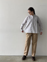 画像をギャラリービューアに読み込む, ashuhari バンドカラーAラインシャツ AS-065/shfy