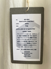 画像をギャラリービューアに読み込む, ashuhari バンドカラーAラインシャツ AS-065/shfy