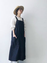Load images into the gallery viewer,Anne number of 7 denim salopette skirt indigo by SARAHWEAR C4186/shfy
