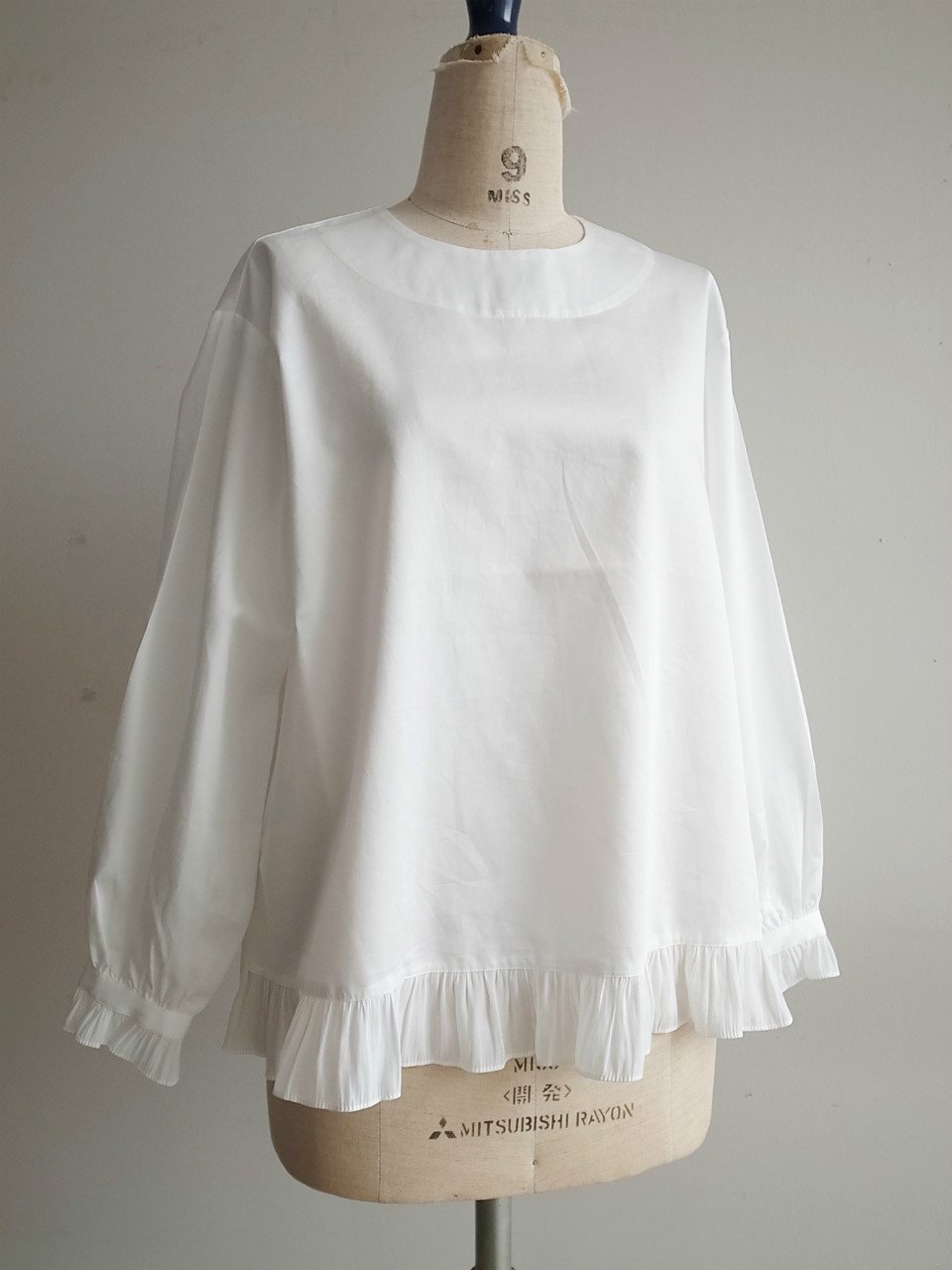Anne number of OMEKASHI cotton satin pullover tumugu TB19436