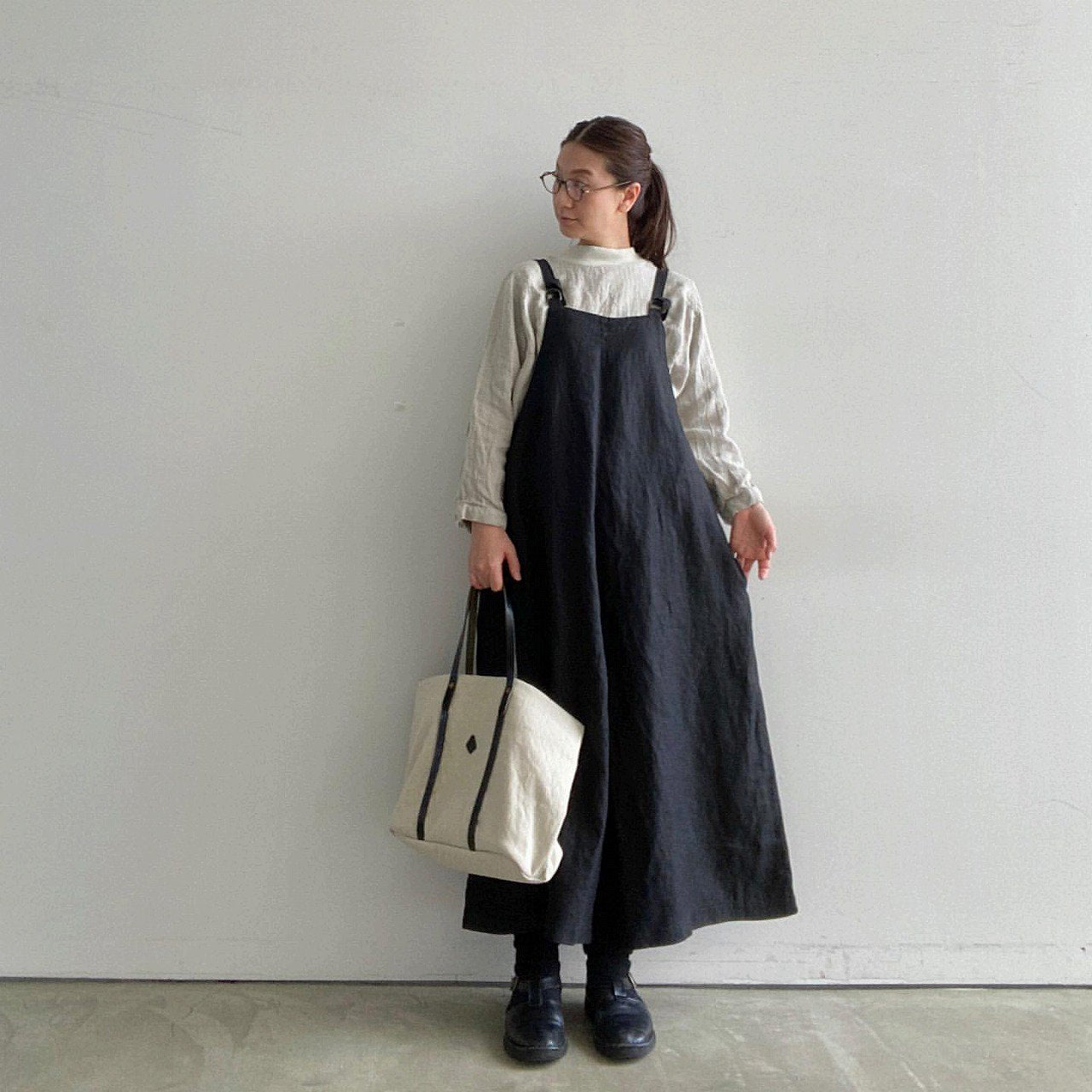 SARAHWEAR リネンツイルサロペットパンツ C16029/shfy – HACHITEN